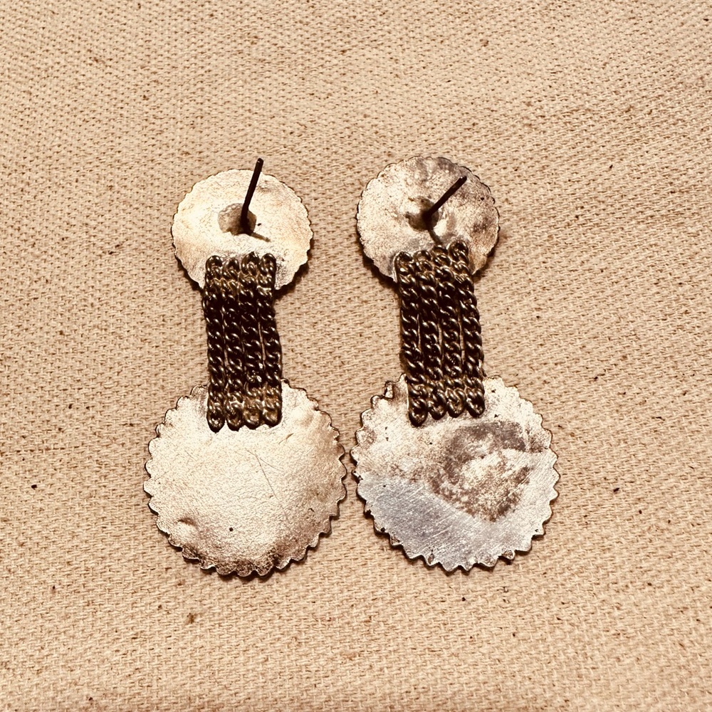 Vintage | Earrings | Vintage Afghan Silver Earrings - Picture 2 of 4